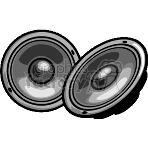 The clipart image depicts two car audio speakers. These speakers are often used in vehicle sound systems to provide high-quality audio playback.