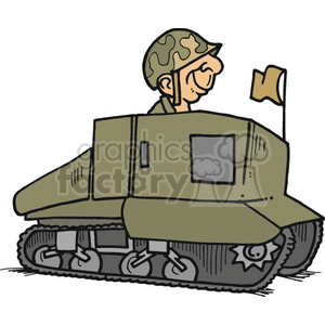 soldier in a transport tank