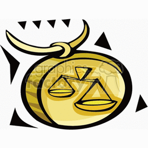 Clipart image of a zodiac sign depicting Libra, represented by a balance scale symbol.