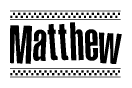 Matthew Checkered Flag Design