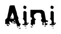 The image contains the word Aini in a stylized font with a static looking effect at the bottom of the words