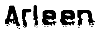 The image contains the word Arleen in a stylized font with a static looking effect at the bottom of the words