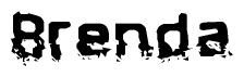 The image contains the word Brenda in a stylized font with a static looking effect at the bottom of the words