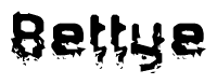 The image contains the word Bettye in a stylized font with a static looking effect at the bottom of the words