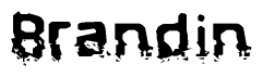 The image contains the word Brandin in a stylized font with a static looking effect at the bottom of the words