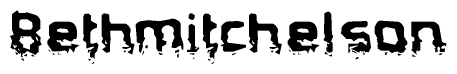 The image contains the word Bethmitchelson in a stylized font with a static looking effect at the bottom of the words