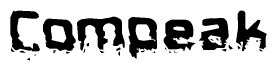 The image contains the word Compeak in a stylized font with a static looking effect at the bottom of the words