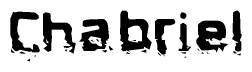 The image contains the word Chabriel in a stylized font with a static looking effect at the bottom of the words