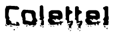 The image contains the word Colette1 in a stylized font with a static looking effect at the bottom of the words