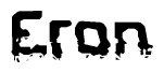 The image contains the word Eron in a stylized font with a static looking effect at the bottom of the words