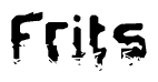 The image contains the word Frits in a stylized font with a static looking effect at the bottom of the words