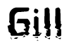 The image contains the word Gill in a stylized font with a static looking effect at the bottom of the words