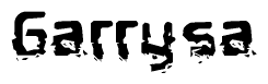 The image contains the word Garrysa in a stylized font with a static looking effect at the bottom of the words