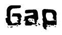 The image contains the word Gap in a stylized font with a static looking effect at the bottom of the words