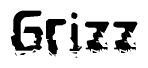 The image contains the word Grizz in a stylized font with a static looking effect at the bottom of the words