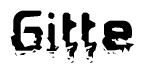 The image contains the word Gitte in a stylized font with a static looking effect at the bottom of the words