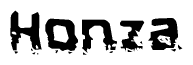 The image contains the word Honza in a stylized font with a static looking effect at the bottom of the words