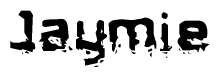 The image contains the word Jaymie in a stylized font with a static looking effect at the bottom of the words