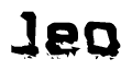 The image contains the word Jeo in a stylized font with a static looking effect at the bottom of the words