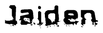 The image contains the word Jaiden in a stylized font with a static looking effect at the bottom of the words