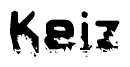 The image contains the word Keiz in a stylized font with a static looking effect at the bottom of the words