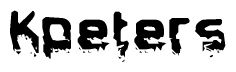 The image contains the word Kpeters in a stylized font with a static looking effect at the bottom of the words