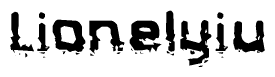 The image contains the word Lionelyiu in a stylized font with a static looking effect at the bottom of the words