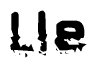 The image contains the word Lle in a stylized font with a static looking effect at the bottom of the words