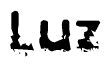 The image contains the word Luz in a stylized font with a static looking effect at the bottom of the words