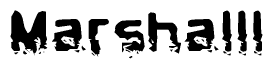 The image contains the word Marshalll in a stylized font with a static looking effect at the bottom of the words