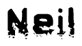 The image contains the word Neil in a stylized font with a static looking effect at the bottom of the words