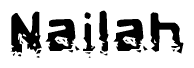 The image contains the word Nailah in a stylized font with a static looking effect at the bottom of the words