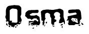 The image contains the word Osma in a stylized font with a static looking effect at the bottom of the words