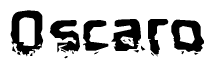 The image contains the word Oscaro in a stylized font with a static looking effect at the bottom of the words