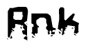 The image contains the word Rnk in a stylized font with a static looking effect at the bottom of the words