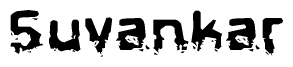 The image contains the word Suvankar in a stylized font with a static looking effect at the bottom of the words