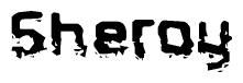 The image contains the word Sheroy in a stylized font with a static looking effect at the bottom of the words