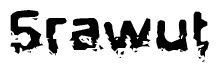 The image contains the word Srawut in a stylized font with a static looking effect at the bottom of the words