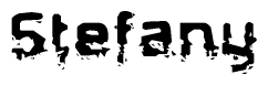 The image contains the word Stefany in a stylized font with a static looking effect at the bottom of the words