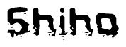 The image contains the word Shiho in a stylized font with a static looking effect at the bottom of the words