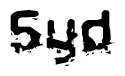 The image contains the word Syd in a stylized font with a static looking effect at the bottom of the words