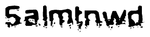 The image contains the word Salmtnwd in a stylized font with a static looking effect at the bottom of the words