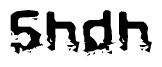 The image contains the word Shdh in a stylized font with a static looking effect at the bottom of the words