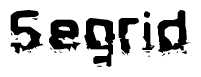 The image contains the word Segrid in a stylized font with a static looking effect at the bottom of the words