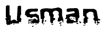 The image contains the word Usman in a stylized font with a static looking effect at the bottom of the words