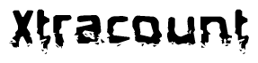 The image contains the word Xtracount in a stylized font with a static looking effect at the bottom of the words