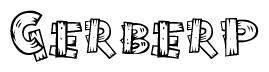 The clipart image shows the name Gerberp stylized to look like it is constructed out of separate wooden planks or boards, with each letter having wood grain and plank-like details.