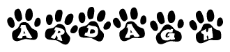 Animal Paw Prints with Ardagh Lettering