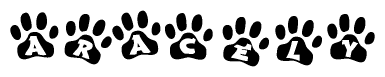 Animal Paw Prints Spelling Aracely