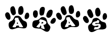Animal Paw Prints Spelling Aras